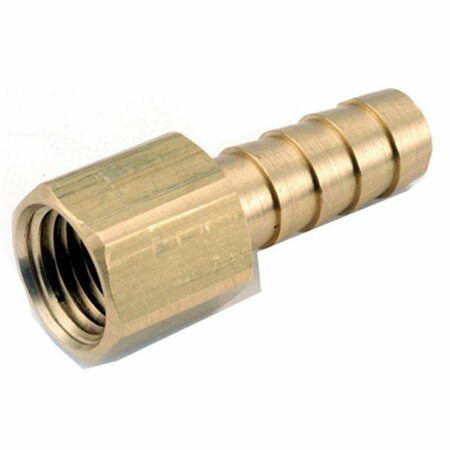 ANDERSON METALS 717002-0402 .25 in. Hose ID x .13 in. Female Pipe Thread- Brass 166647